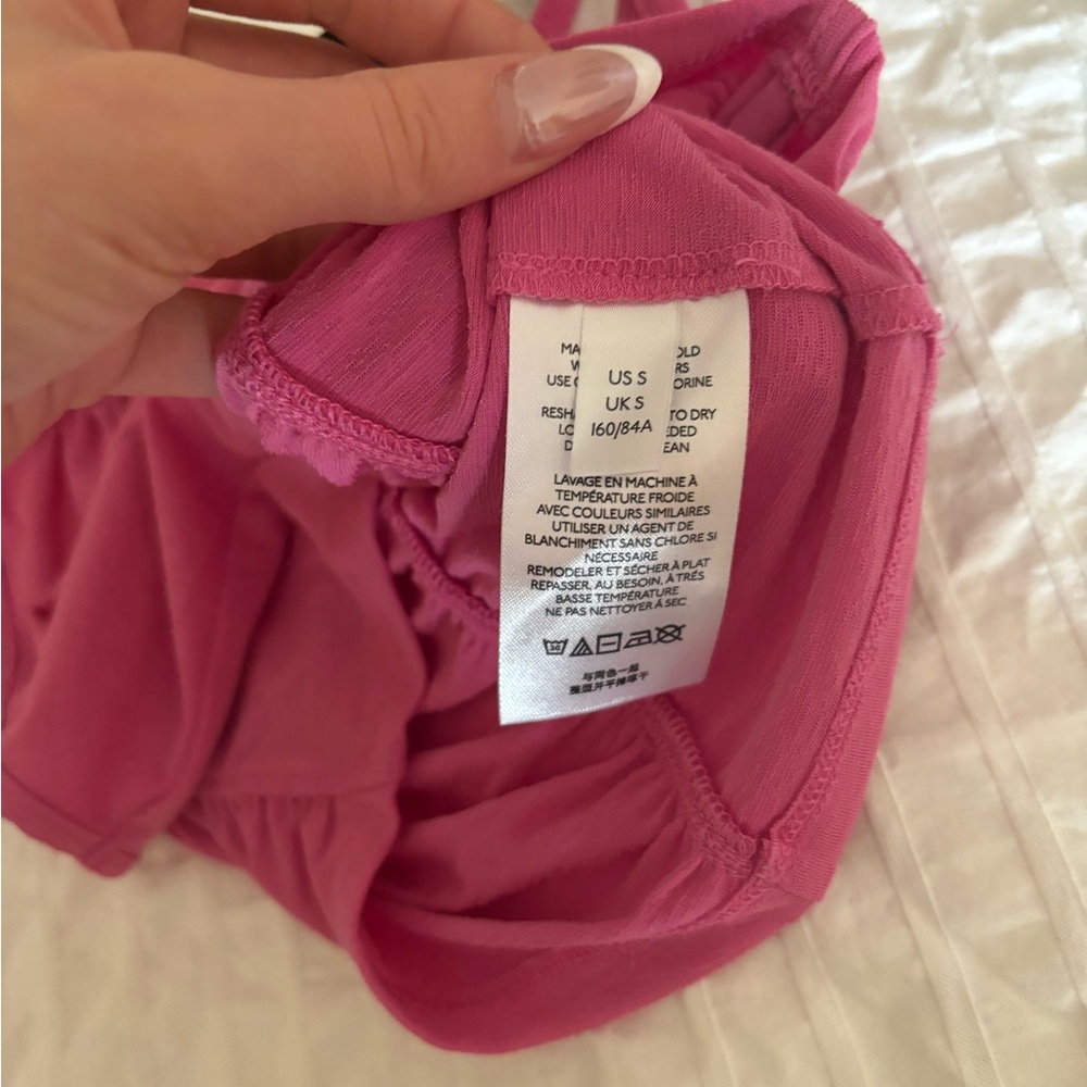 Pink Ruched Crop Top - Picture 5 of 6
